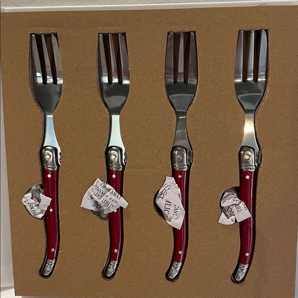 Eat Drink and Be Merry Appetizer Fork Set